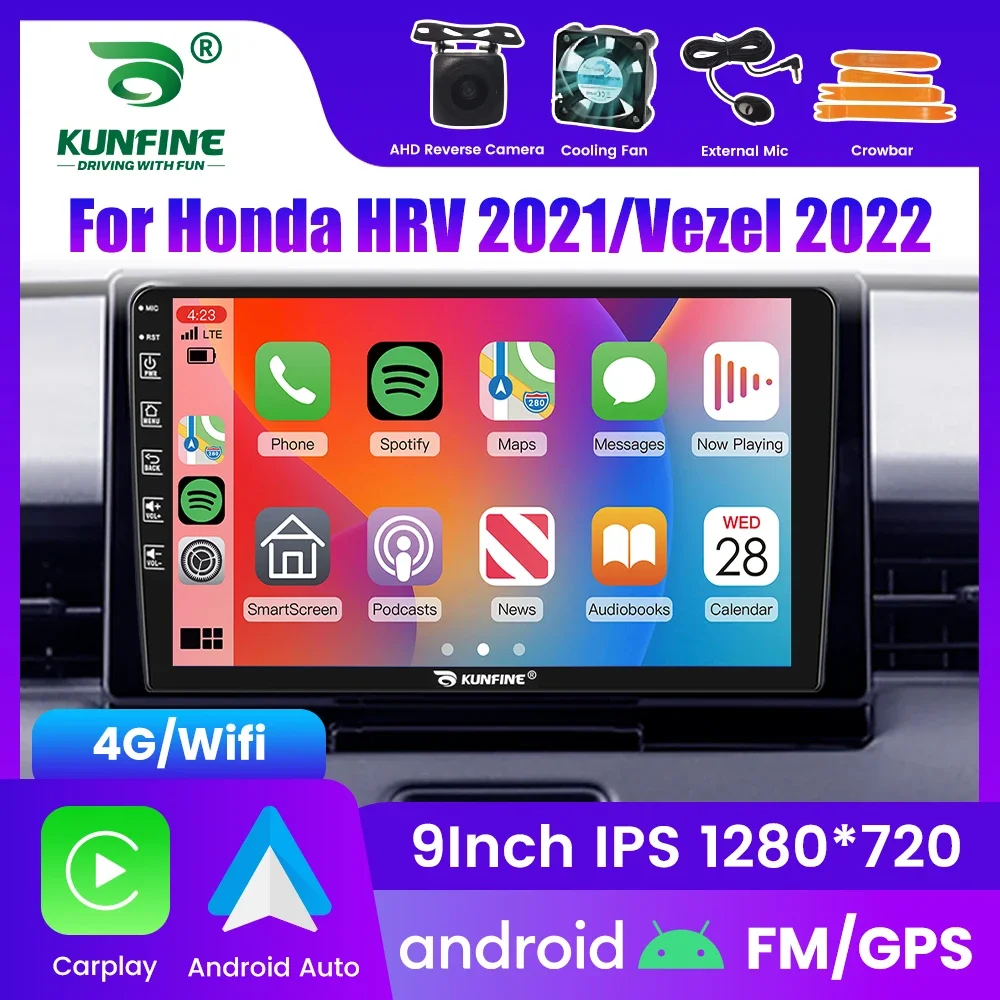 

Автомобильный радиоприемник 2Din Android для Honda HRV 2021 Vezel 2022, мультимедийный видеоплеер, GPS-навигация, стерео аудио головное устройство Carplay 4G