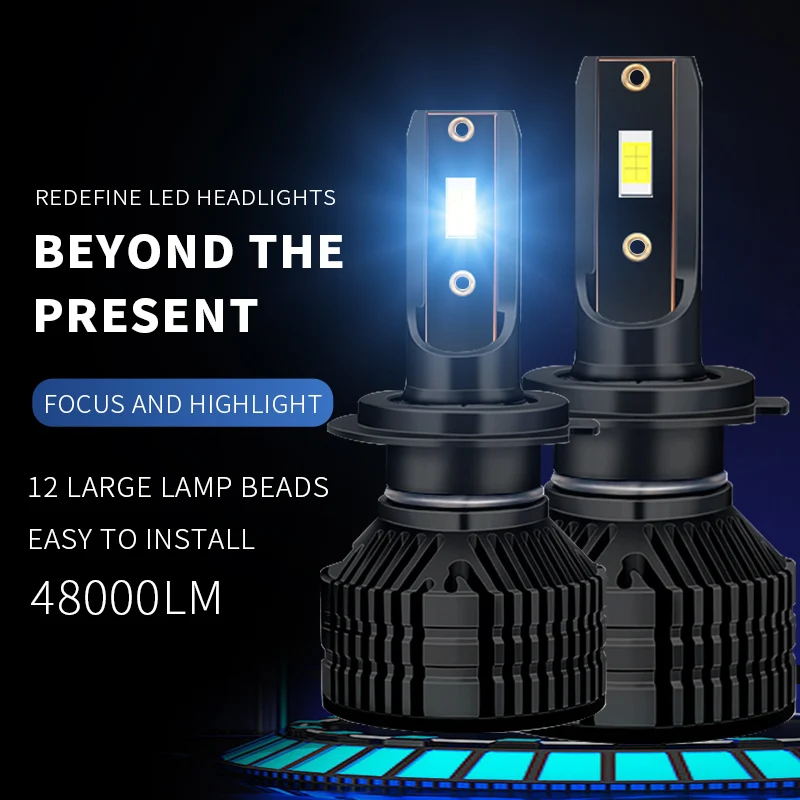 Real 28W 360° H7 H4 H11 Led Lamp Bigger Copper Tube Led Lights H1 HB3 9005 HB4 9006 9012 12V For Car Led Headlight Bulb 6000K