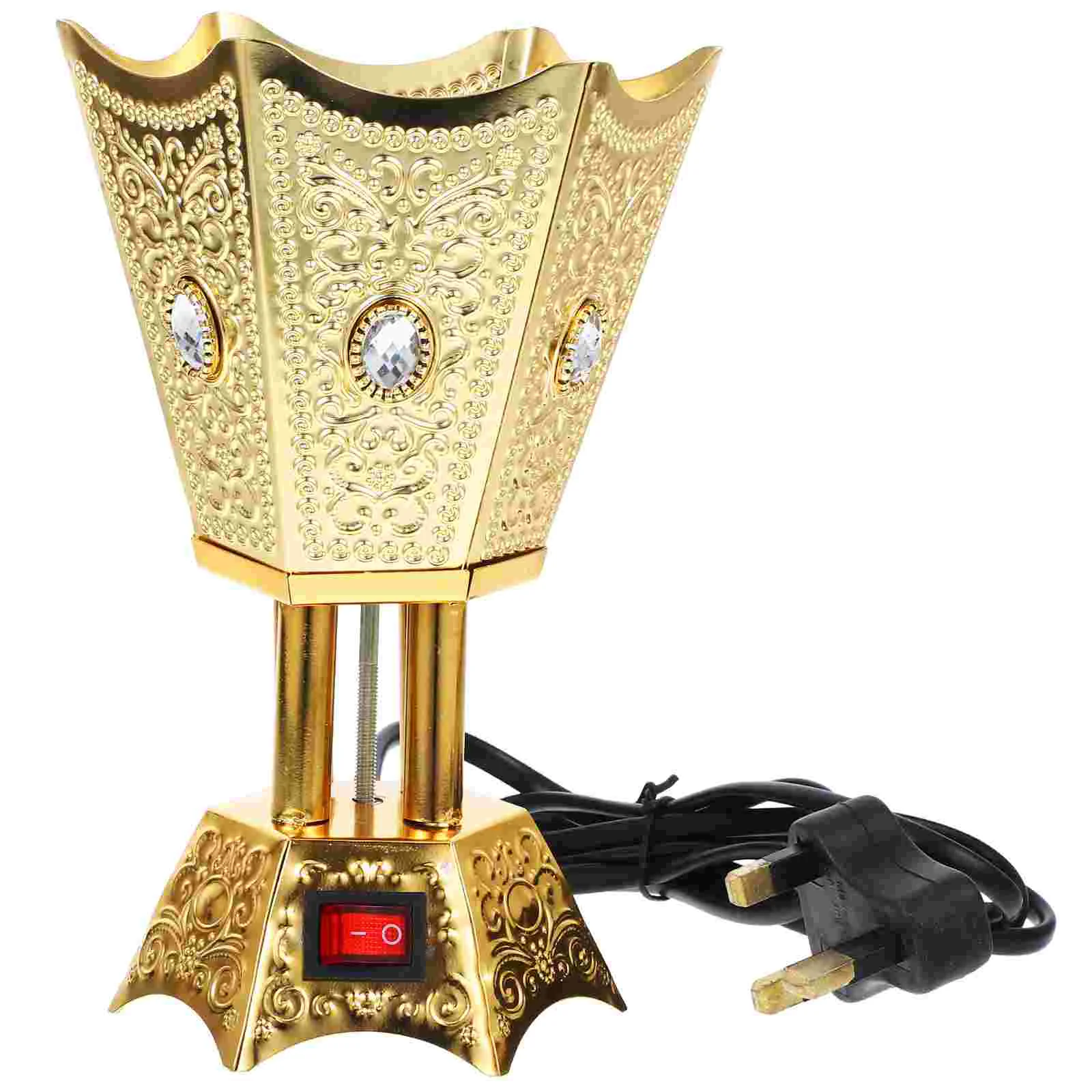 

Plug-in Incense Burner Office for Decoration Middle East Style Decorative Metal Iron Censer Holder Aroma Practical