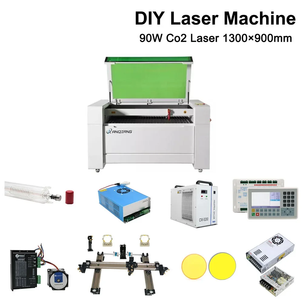 Complete Accessories for 9060  RECI W2 Customized CO2 Laser Machine Laser Solution of All Parts for DIY Laser Ruida S&A