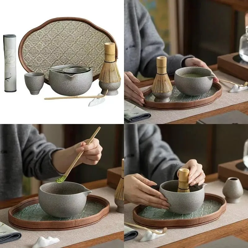for Hot-selling Japanese Matcha Tea Ceremony Accessories Matcha Kits, 9 Tea Trays per Egg Beater Bowl Holder