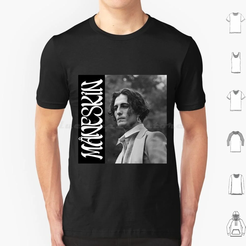 Damiano David Maneskin T Shirt Cotton Men Women DIY Print Maneskin Damiano David Damiano David Band Italy Maneskin Italy