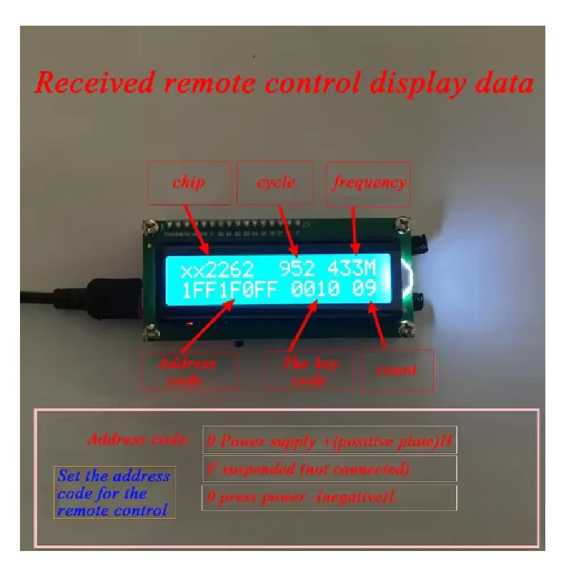 315MHZ/433MHZ Remote Control Analyzer