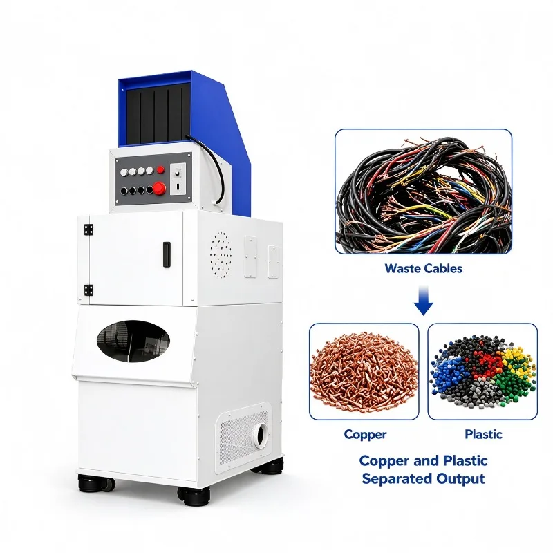 High efficiency copper cable granulator 400-500kg/h automatic copper wire granulator machine scrap recovery equipment for sale