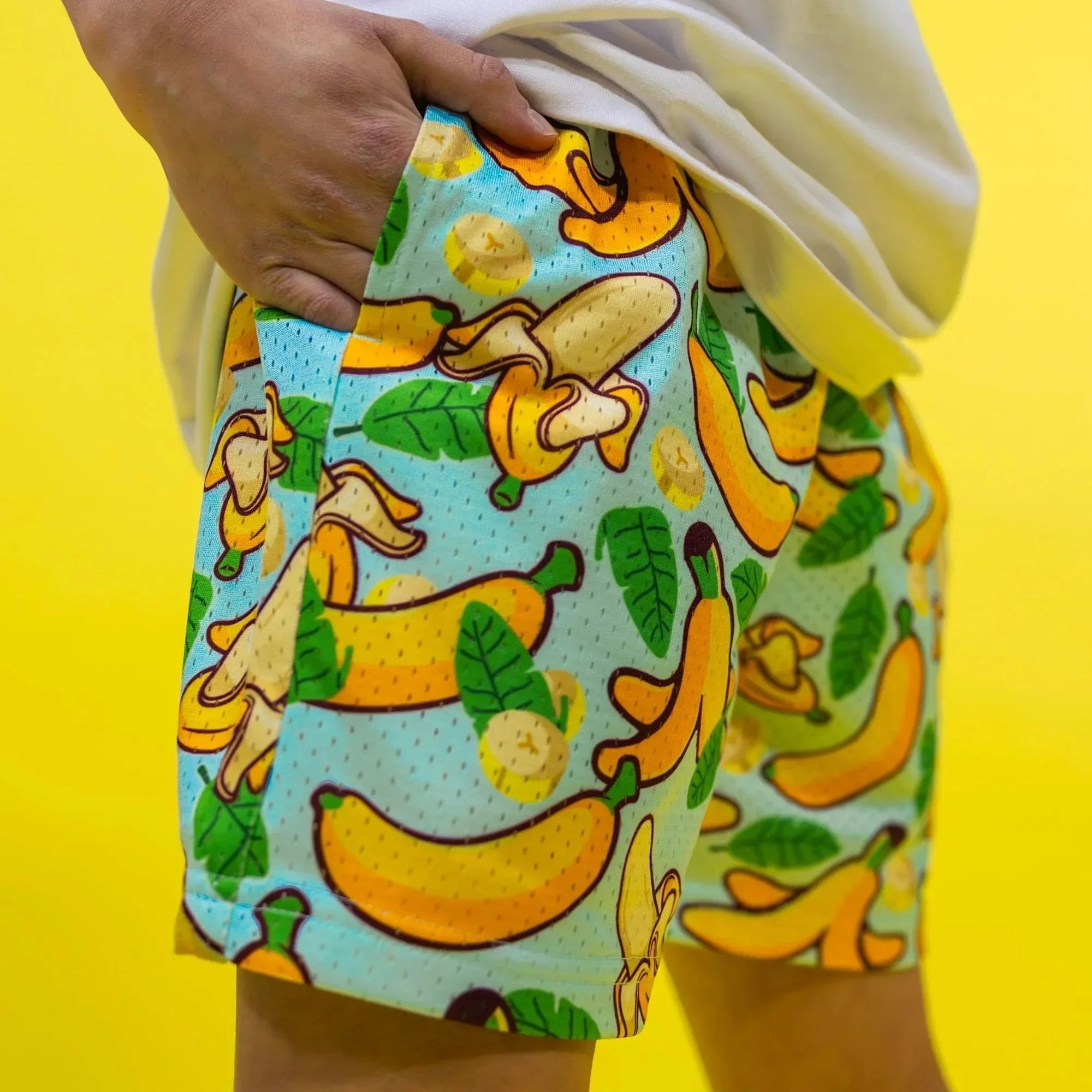 

2025 Teen Summer Banana Shorts Fashion Trend Comfortable Casual Shorts Men's Beach Shorts Sports Fitness Baseball MOTO