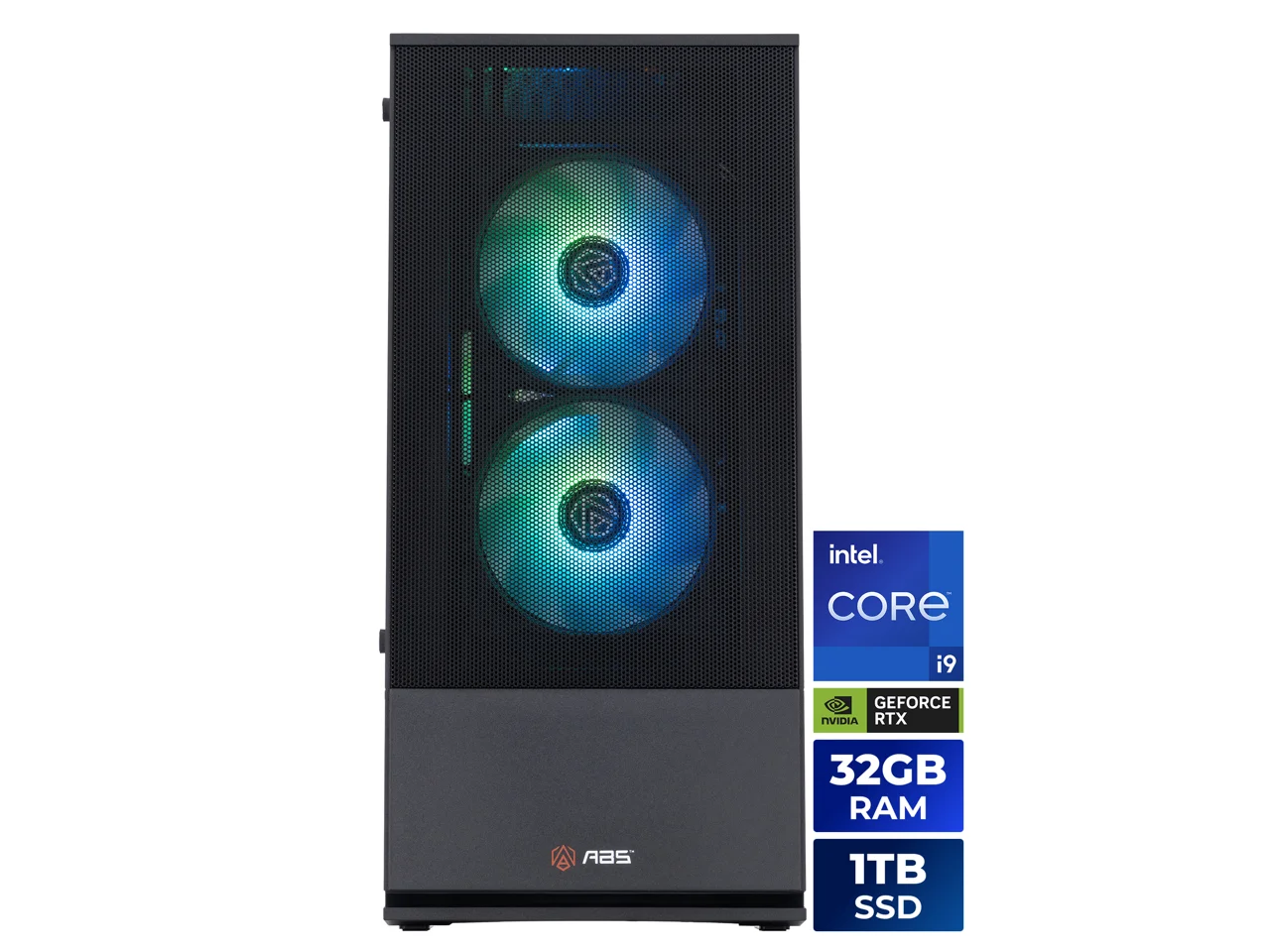 ABS Cyclone Aqua Prebuilt Gaming PC - Windows 11 - Intel Core i9-14900KF - GeForce RTX 5070 12GB - 32GB DDR4 3200 - 1TB M.2 SSD