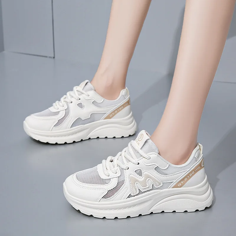 Forrest Gump femmes chaussures à semelles épaisses papa chaussures respirant sport chaussures de course décontractées chaussures d'entraînement confortables et polyvalentes