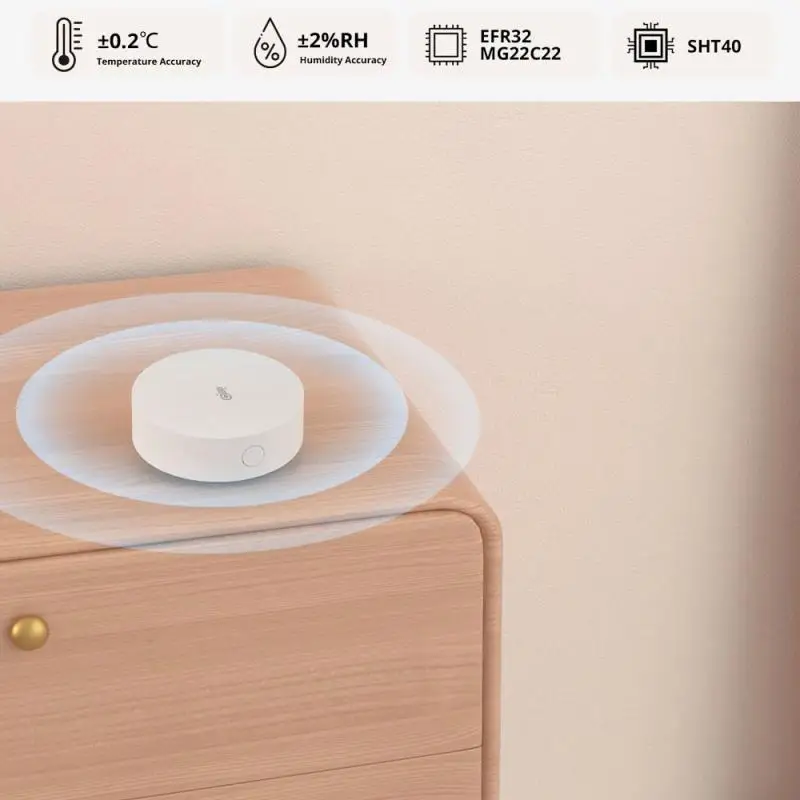 SONOFF Zigbee Temperature And Humidity Sensor SNZB-02P High-Accurate Monitor Thermometer Via EWeLink App Work With Alexa Google