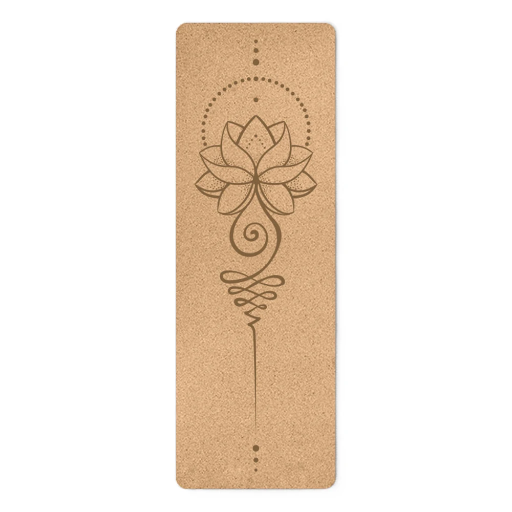 4mm Thickness 7.2x2.4 Inch Eco Friendly Anti Slip Cork Yoga Mat Fitness Home Cushion Gym Pad