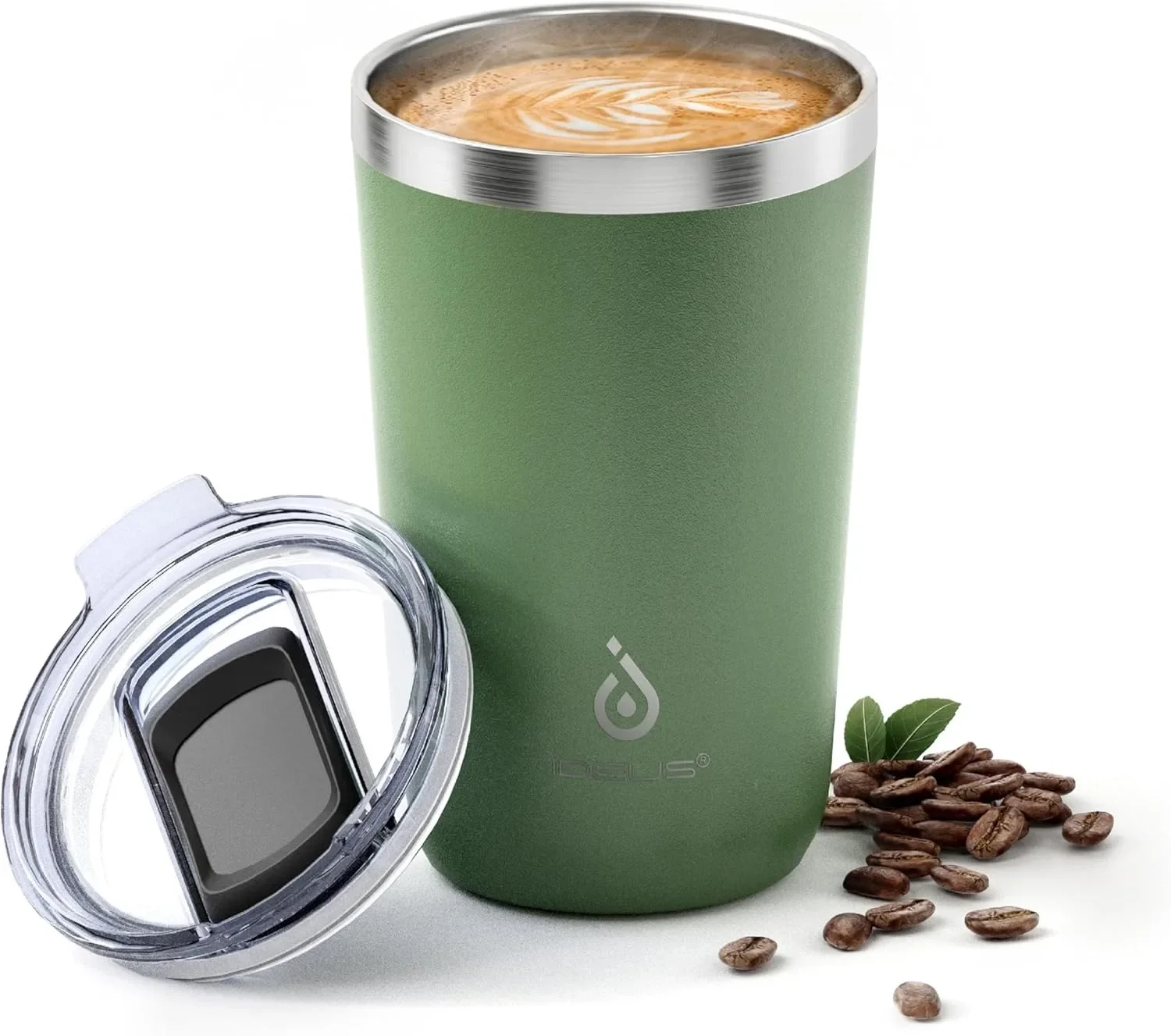 Ideus insulated Coffee Cup 591ml Double-layer stainless steel vacuum travel coffee cup with splash-proof sliding lid for home of