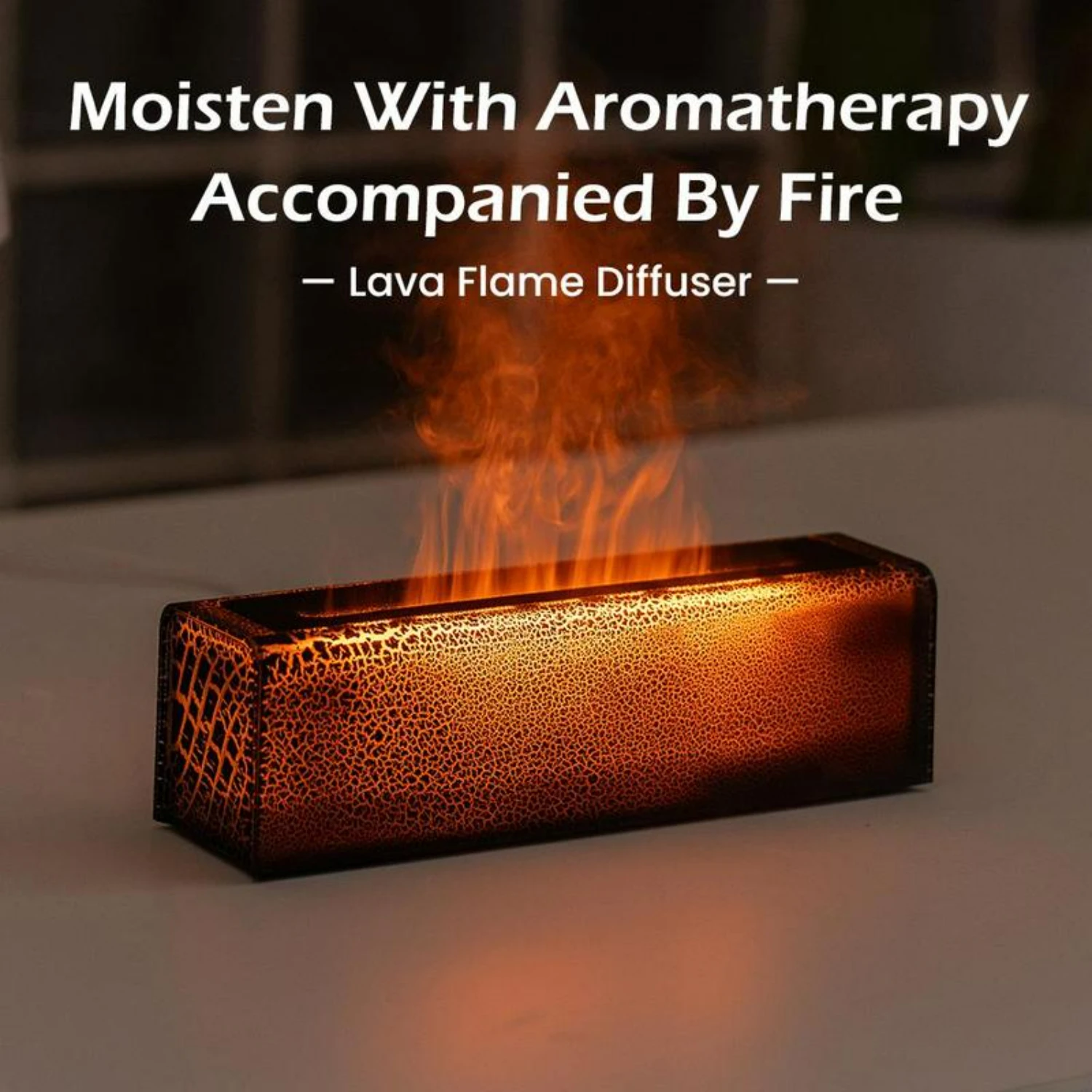 Vibrant Portable Ultrasonic Simulation Flame Essential Oil Diffuser for Living Room Bedroom Study - USB Powered Colorful Humidif