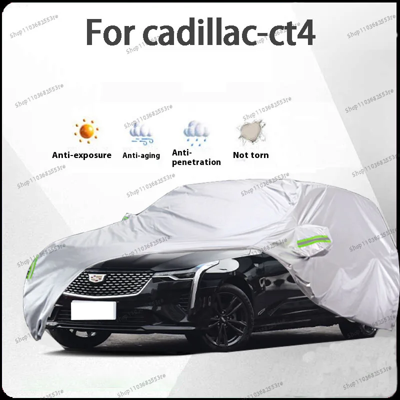 

Чехол для автомобиля Cadillac CT4 Fit — водонепроницаемый, пылезащитный, солнцезащитный козырек (УФ), снегозащитный | Серебряное полное покрытие с защитой в течение всего дня