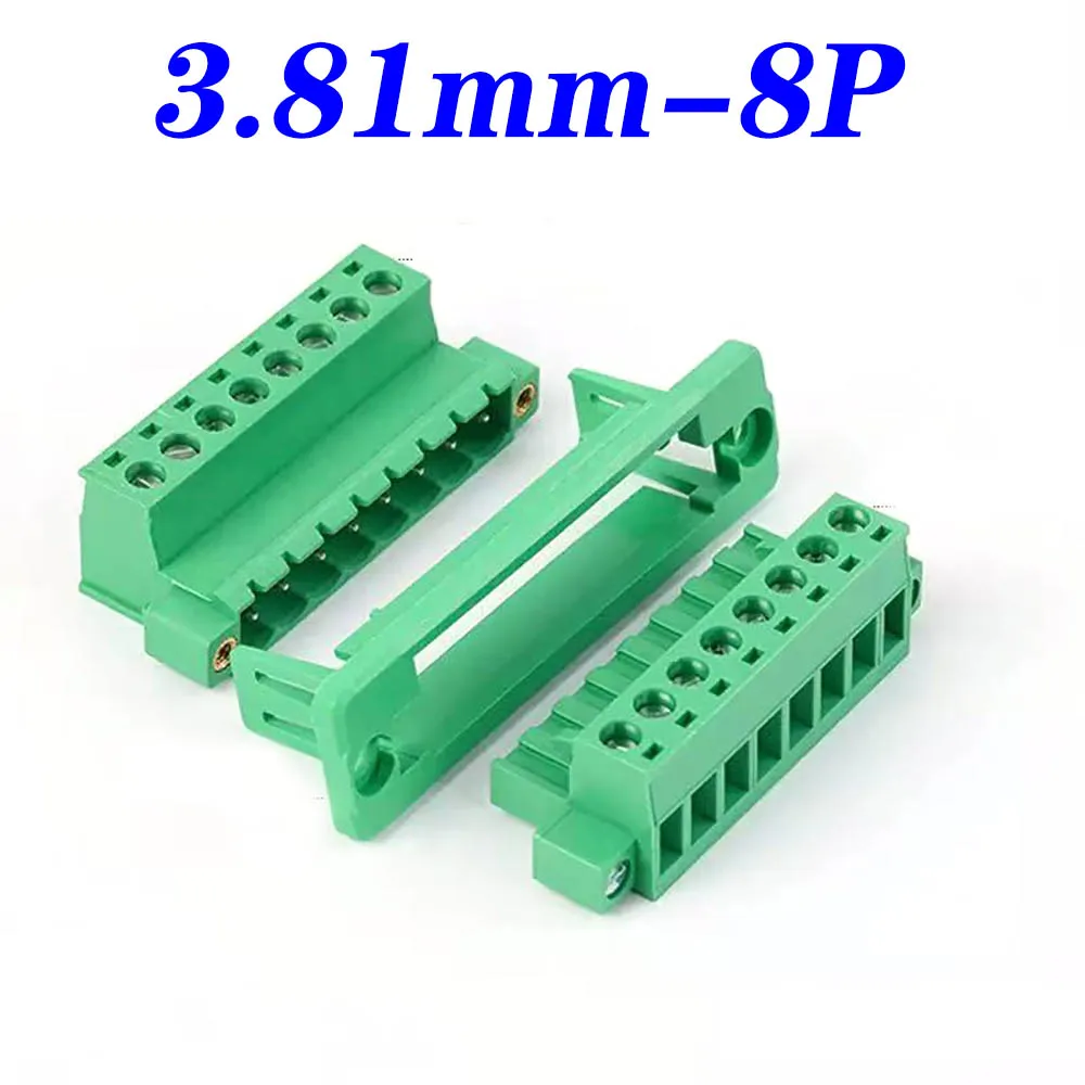 10 sets door de muur paneel Vaste 15EDGWC-3,81 mm lasvrije dockingkabel Groene terminal met 15EDGWC flensinzettype