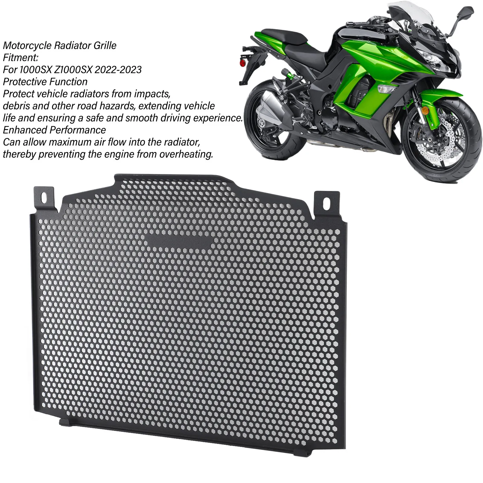 دراجة نارية شبكة المبرد واقية سبائك الألومنيوم خزان المياه معدات الحماية غطاء ل 1000SX Z1000SX 2022 إلى 2023