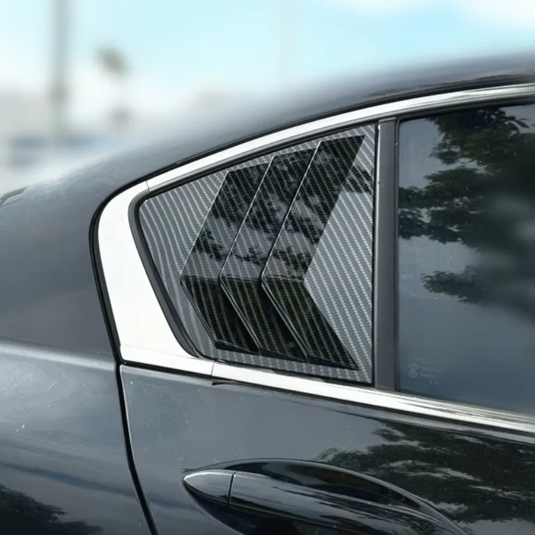 For Honda Accord 9th Sedan 2014-2017 2PCS Car Rear Window Side Vent Shutter Louver Cover Trim Sticker Vent Scoop Accessories
