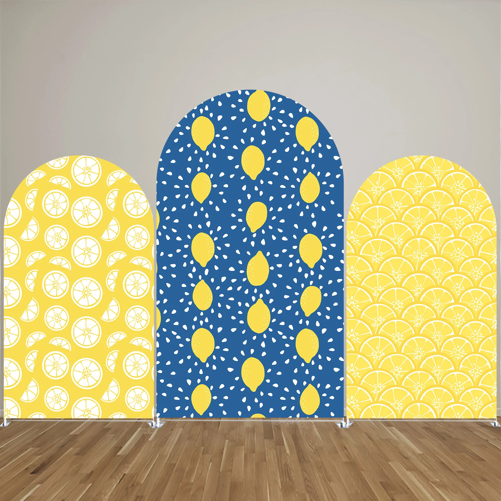 

Lemons Theme Arch Backdrop Cover Arched Stand Cover Baby Birthday Baby Shower Fruit Parties Decorations Props