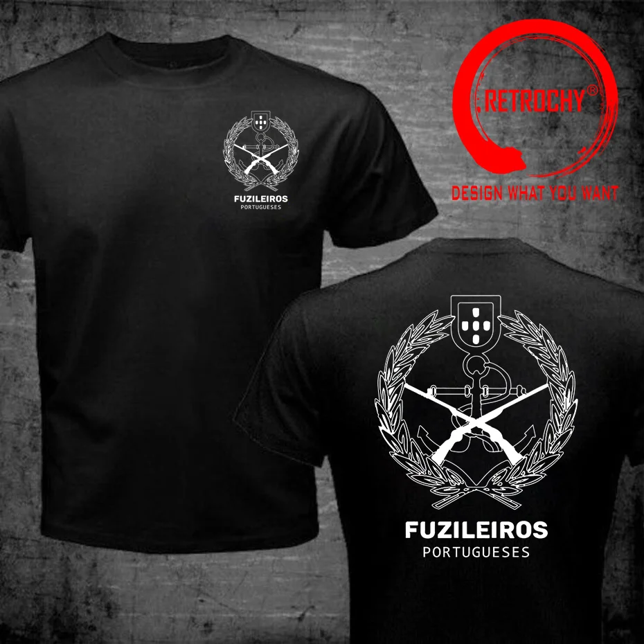 Portuguese Marine Corps Navy Corpo De Fuzileiros Special Force T-Shirt Loose Cotton T Shirt Trendy  All-Match Hip Hop Clothing