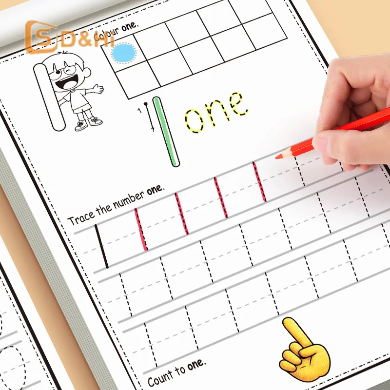 Practice Book For Numbers 0-30 Drawing Book Pen Control Calligraphy Practice Home And School Learning Workbook Mathematics