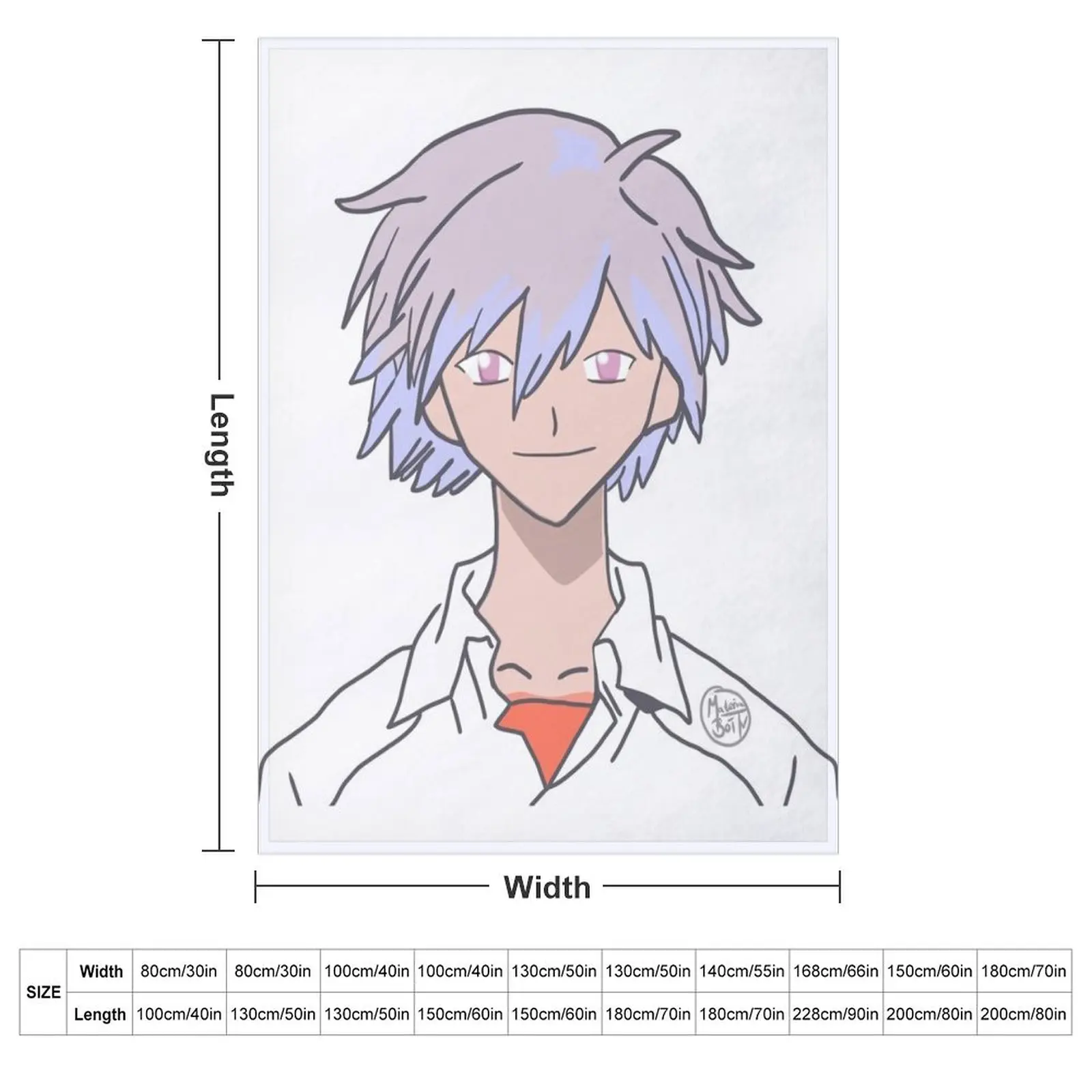 Kaworu Evangelion Throw Blanket decorative Hair Blankets