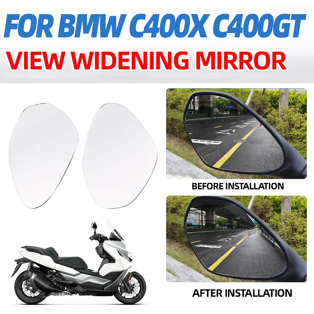 

For BMW C400GT C400X C400 GT C 400 X 400GT Accessories Rearview Mirrors Side Mirror View Lens Wide Angle Convex Increase Vision