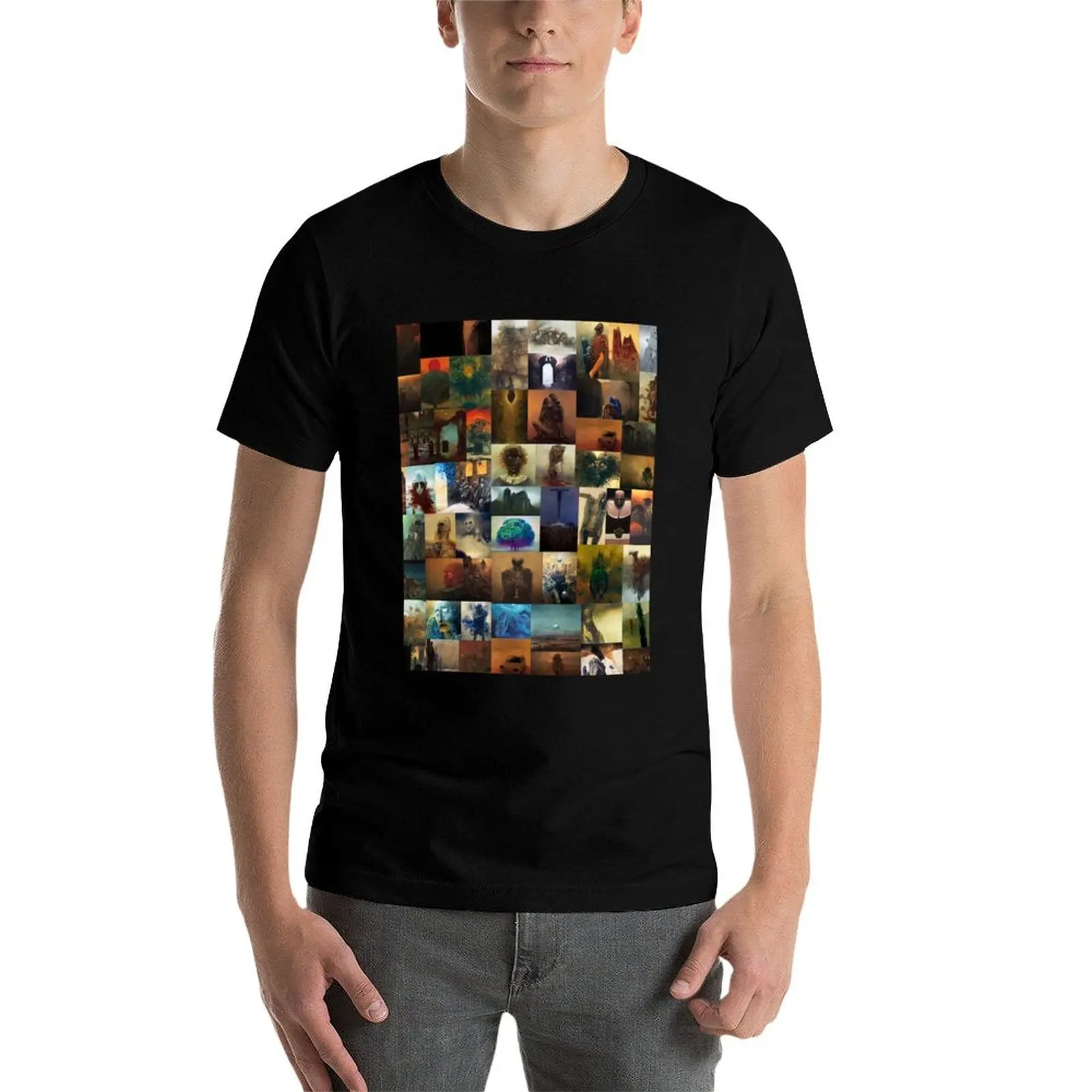 

Beksinski - Collage T-Shirt man t shirt summer mens graphic t shirts man t shirts high quality luxury brand T-Shirt