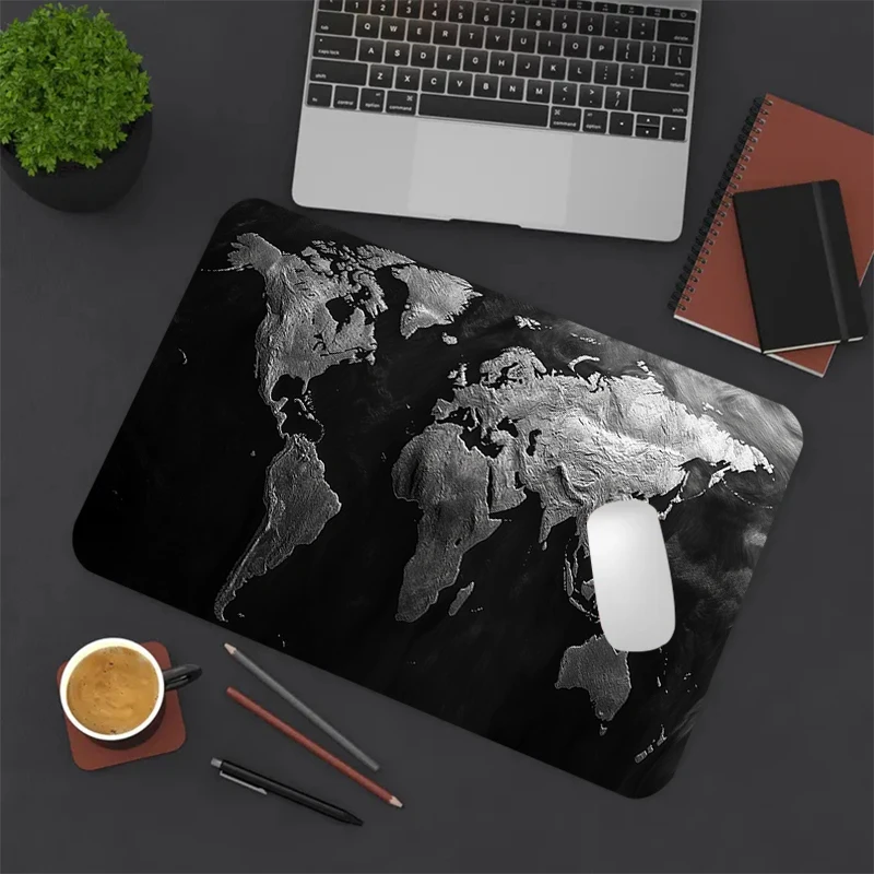 Large World Map Mousepad Rubber Anti Slip Mouse Pad Suitable for Gaming and Office Mat XXL 400x900 Large-sized Mats