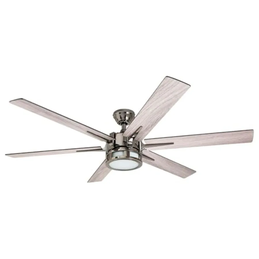 

Ceiling Fans Kaliza Modern 56 Inch Ceiling Fan with Light, Remote Control Fan, LED Indoor Fan with 6 Blades, Black Pine and Pew
