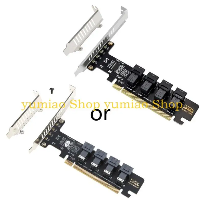 

587B PCIE до U.2 NVME CARD Adapter Card PCIE X16 до 4-порта U.2 NVME Адаптер расширения