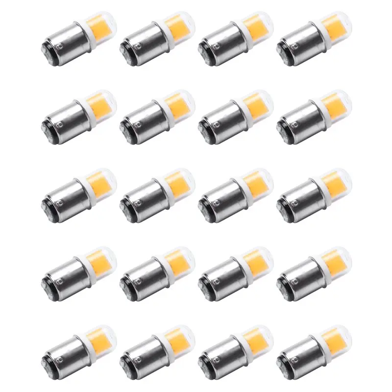 

【ELECTRONIC-ACCESSORIES】20X BA15D Led Light Bulb 3W 110V 220V AC Non-Dimming 300 Lumens COB 1511 Led Lamp White Warm White(Warm