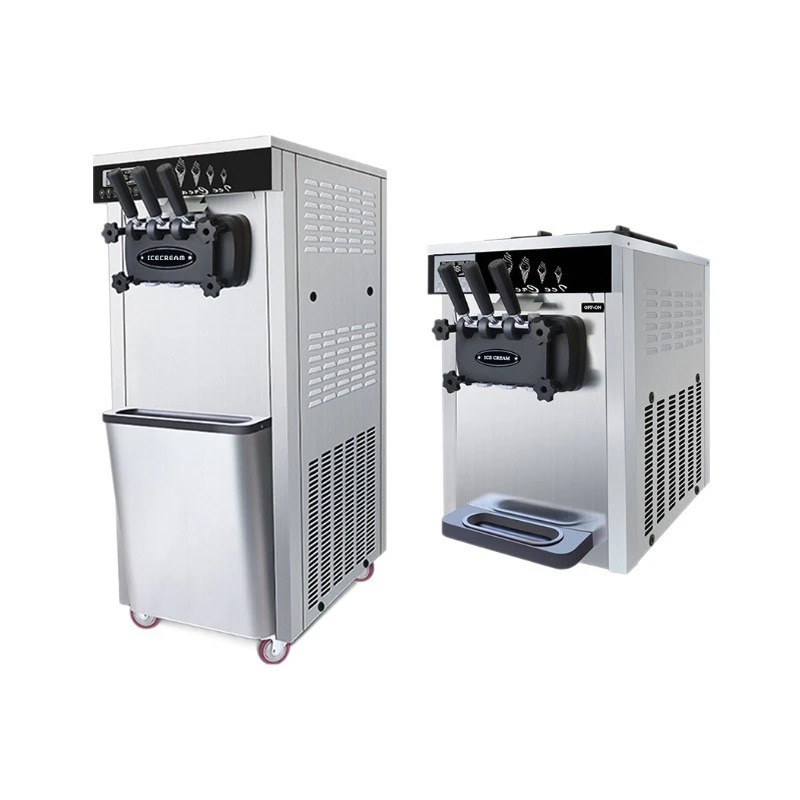 Ice cream machine Commercial vertical three-head soft Milk tea Hot pot shop Ice cream shop Ice cream machine