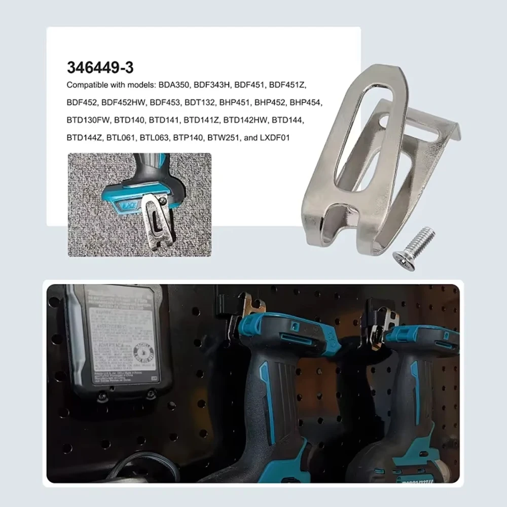 50-1Pcs Bit Holder Hook With Screws Belt Clip Hook for Makita/Dewalt/Milwaukee/Ryobi 18V 20V Drills Impact Drivers Wrenches view 3