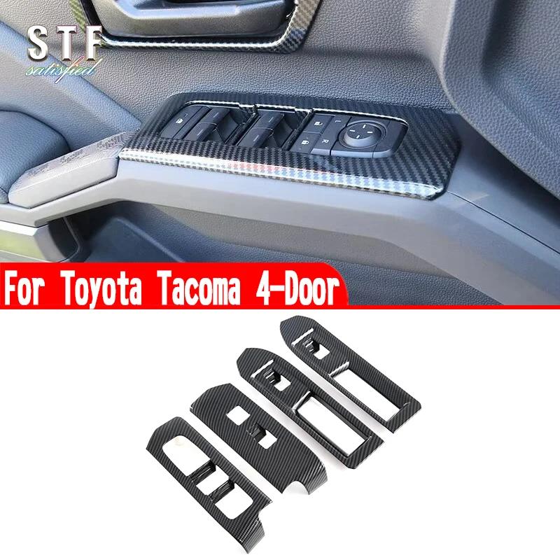 

For 2024 2025 Toyota Tacoma 4-Door Accessories Interior Door Window Buttons Cover Trim Decoration