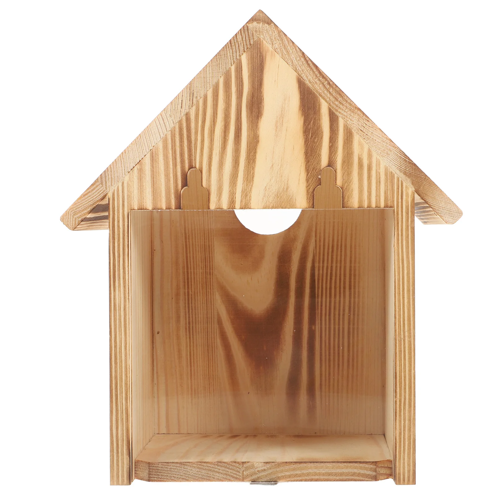 

Durable Hanging Wooden Birdhouse with Clear Viewing Window Ideal for Small Birds Garden Patio Outdoor Decor Hanging Bird
