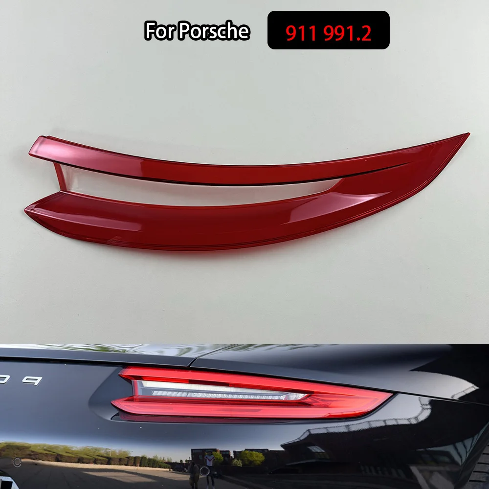 

For Porsche 911 991.2 Rear Taillamp Cover Transparent PC Lampshade Taillight Shell Lens Plexiglass