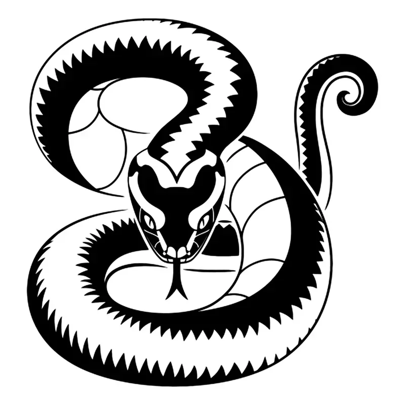 Interesting car black snake self-adhesive stickers, car bumpers, windows, car beauty decorations 13cm/17cm