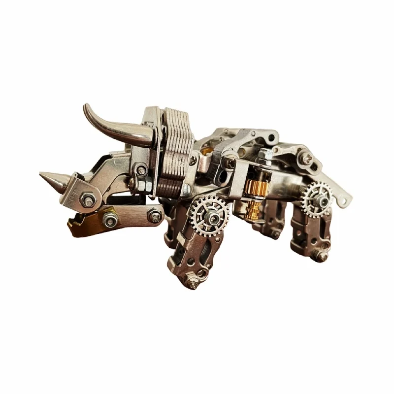 Kits de modelos de Metal 3D de montaje de dragón Mecha triangular mecánico, modelo Steampunk de Metal, juguetes de animales para montar y disparar el día, regalo