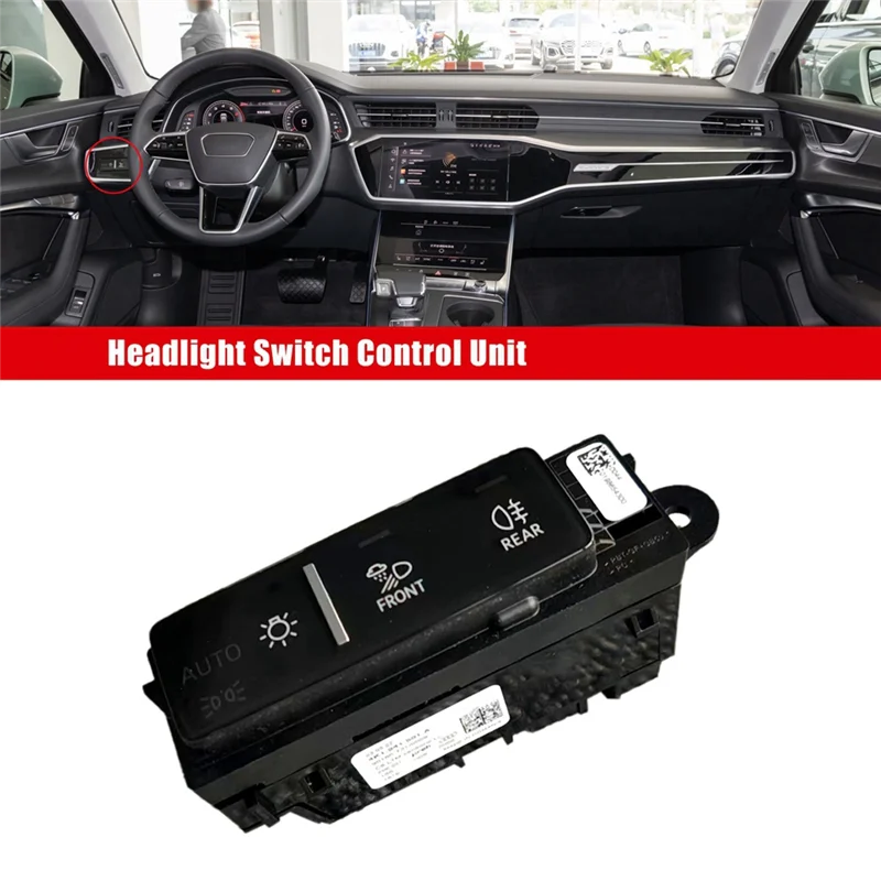 4K1941501A Car LHD Touch Version Headlight Switch Control Unit for Audi A6 C8 A7 Q7 Q8 E-TRON 2019-2022 4K1 941 501 A