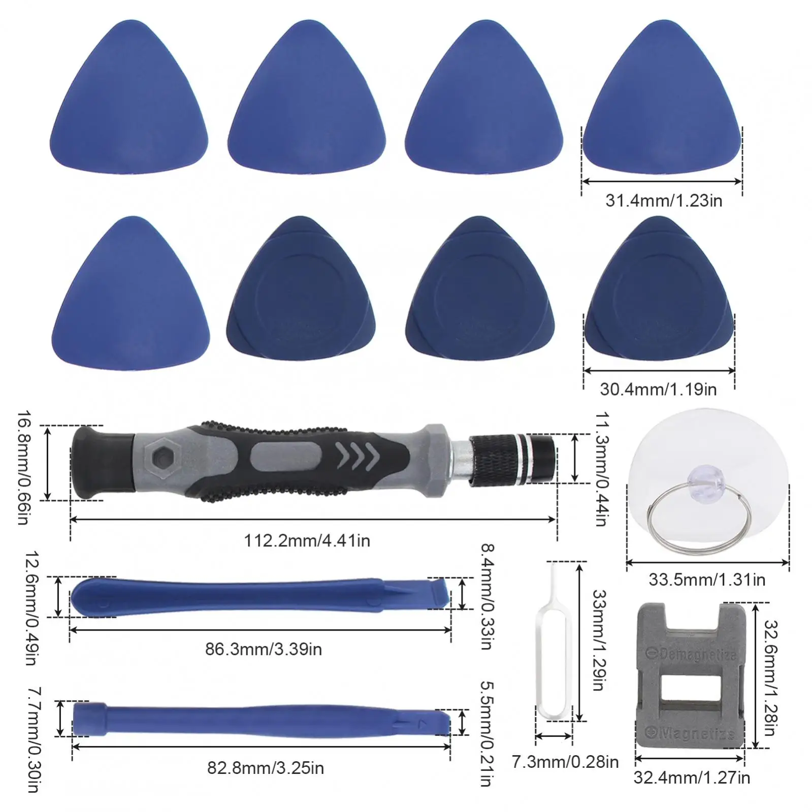 Electronics Repair Tool Kit Precision Multi-Function Adjustable Screwdrivers Tool Set for Laptop Cell Phone with Magnetizing