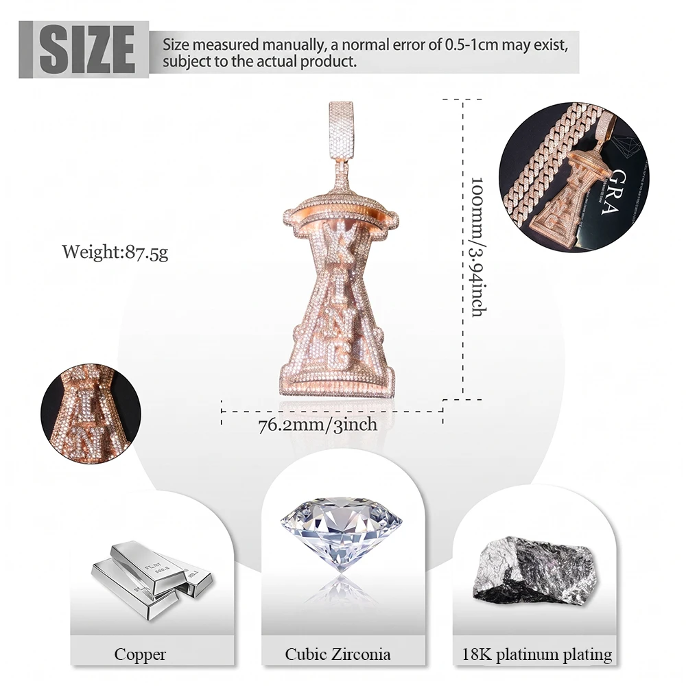 Crystal Hourglass Pendant Necklace — product information 1