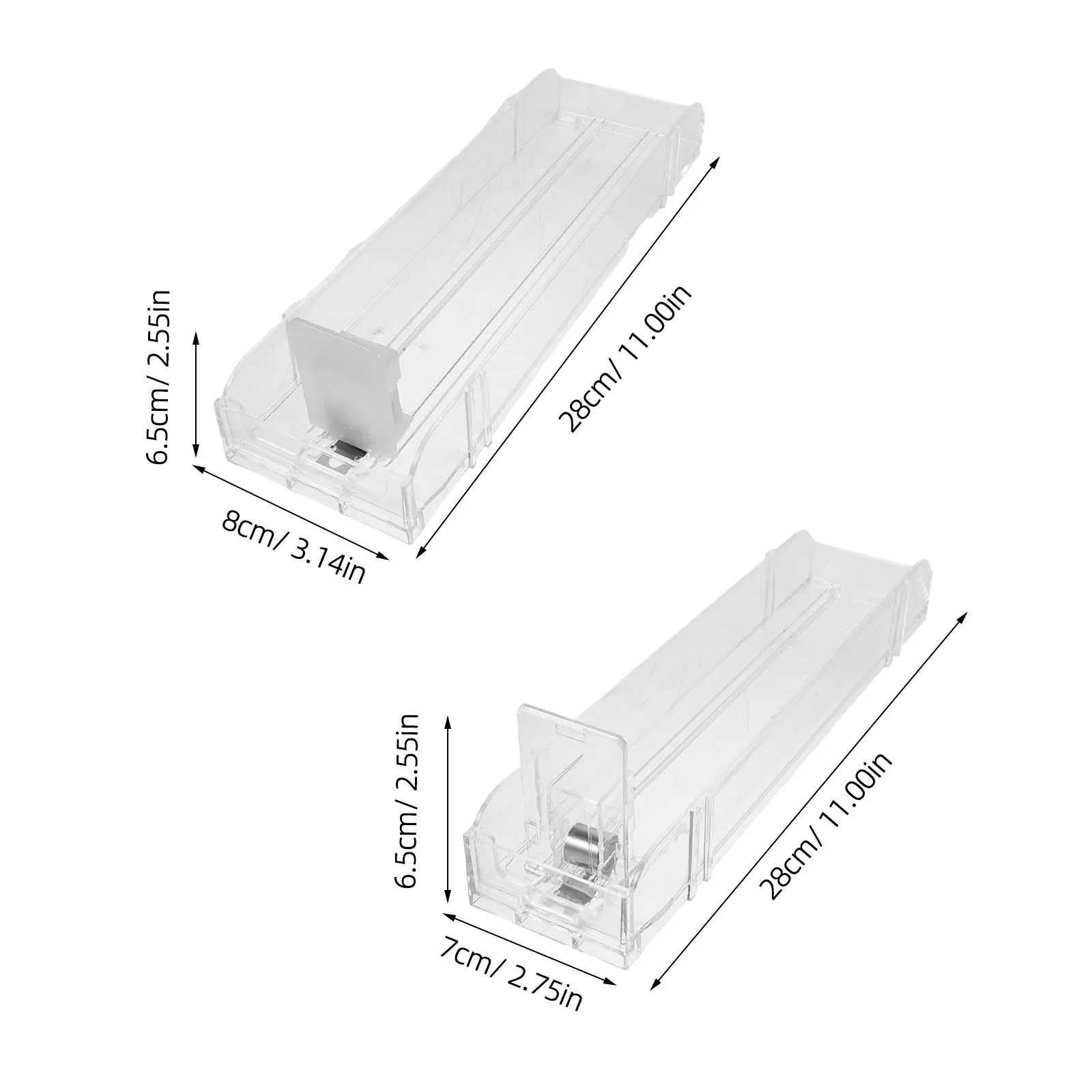 4pcs Automatic Cigarette Pusher Clear Display Tray For Retail Store Shelf Auto-Push Organizer Rack - Transparent Cigarette