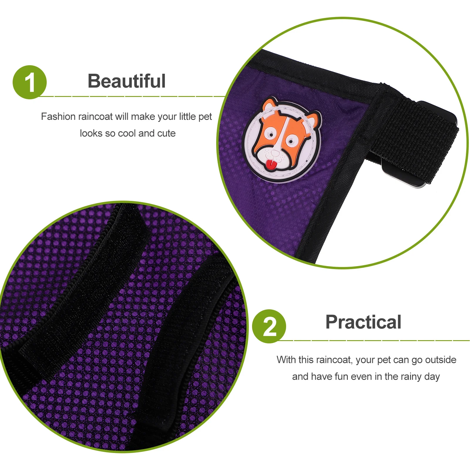 

Adjustable Raincoat for Dogs Lightweight Cool and Cute Pets Clothes Raincoats Gear