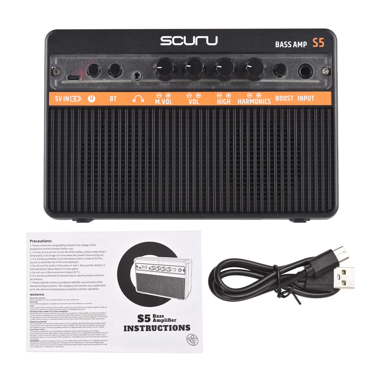 

Портативный усилитель для бас-гитары 20 Вт, перезаряжаемый Bluetooth-динамик для практики, уличные наушники с эффектом усиления, Plug Play cur