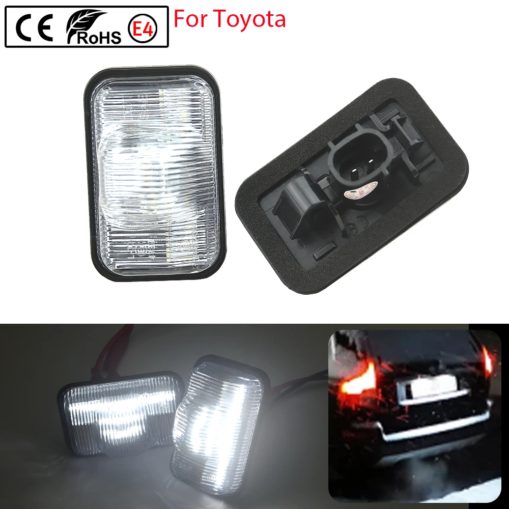 Auto White LED License Plate Lamp No Dashboard Error For Daihatsu Wake LA700S LA710S For Toyota Passo M700A M710A