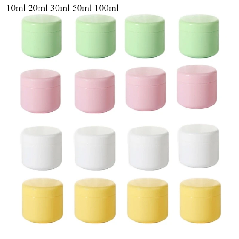 Frascos cosméticos de plástico recargables, 25 uds., 20/30/50ml, pequeños contenedores vacíos de maquillaje para crema, loción, exfoliante de labios, almacenamiento de velas de viaje
