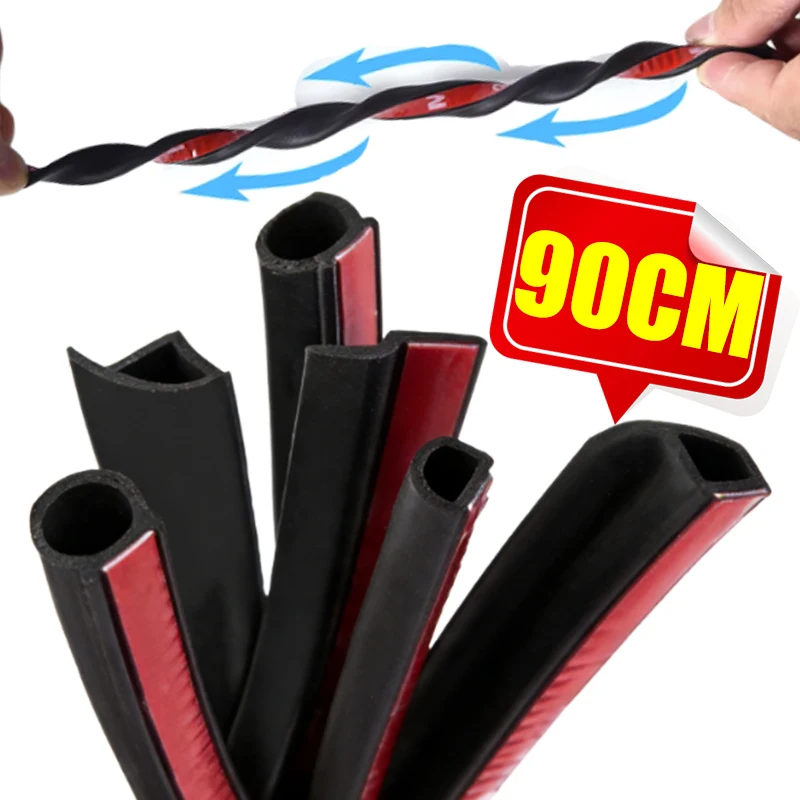 Universal Car Charging Port Cover Seal Ring 90CM Waterproof Dustproof Automobile Fuel Tank Cap Sealing Strip Accessories