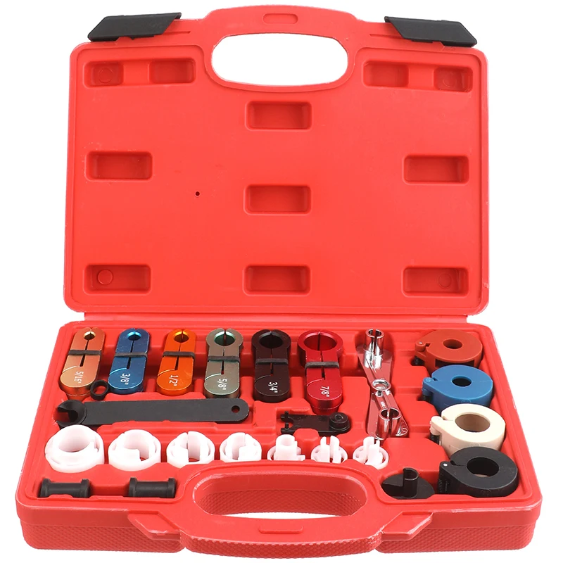JHZ for 22pc Master Quick Disconnect Tool Set Line Disconnect Tool Kit For A/C Fuel Transmission Systems Air Fuel Line Removal T
