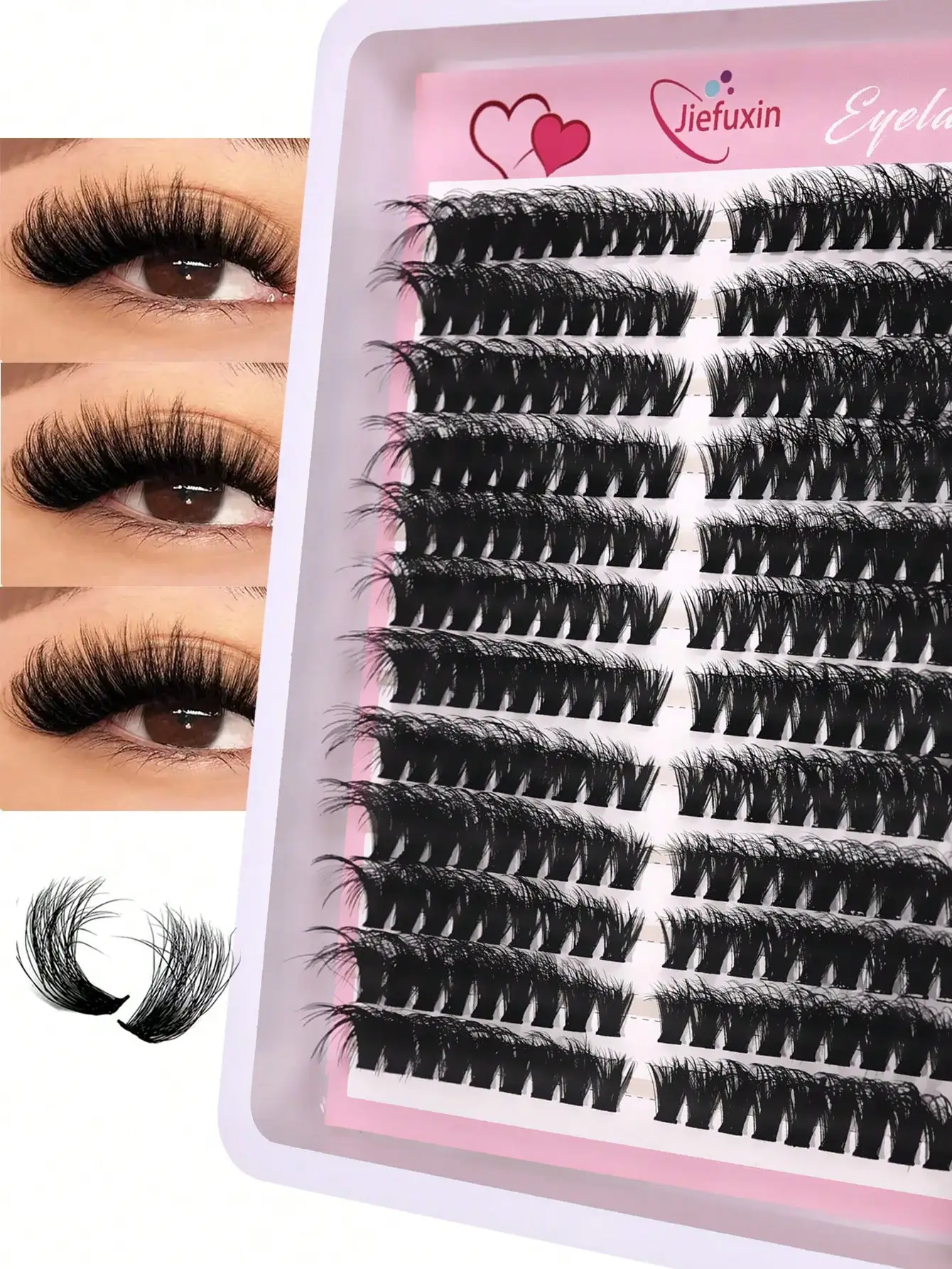 Katzenaugen-Stil Flauschige Cluster-Wimpern Dünne Einzelne Falsche Wimpern DIY Selbst-Anwendung Wimpernverlängerungen – Detail 3