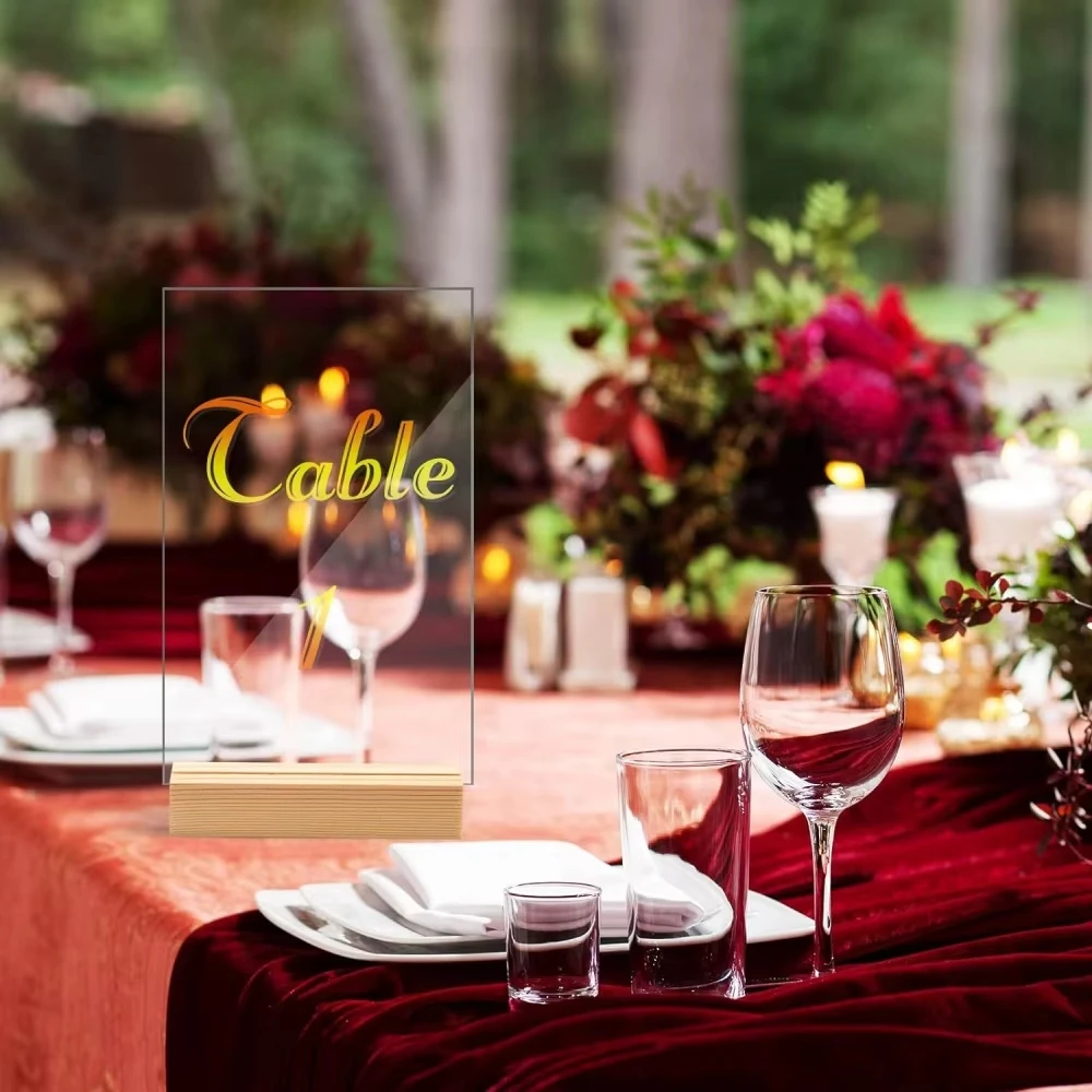 10/20 قطعة حامل بطاقة خشبية حامل بطاقة الصور الخشبية رف عرض لحفلات الزفاف ديكور المنزل