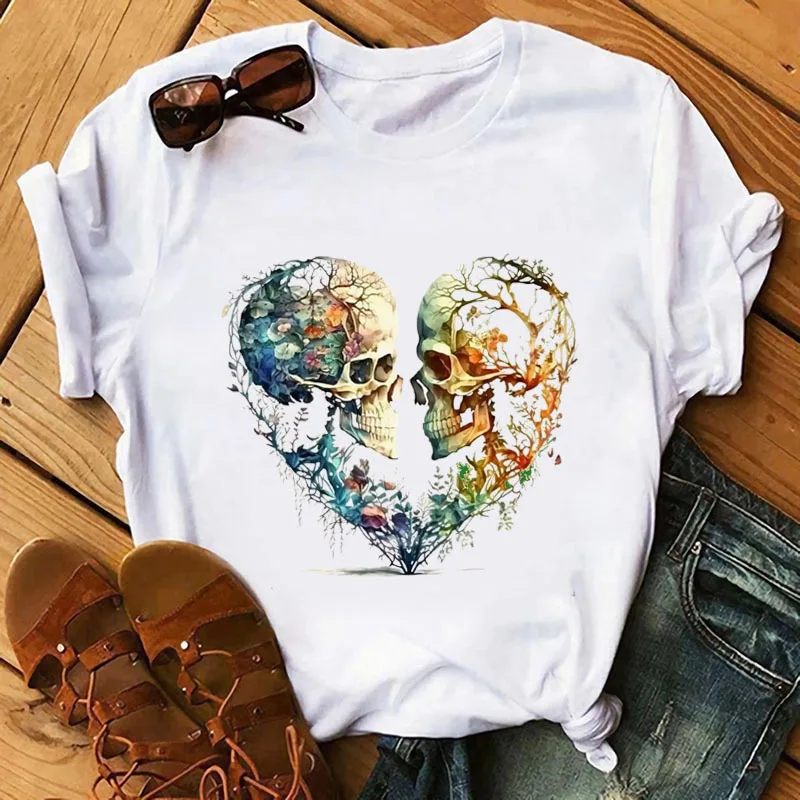 Iron On Heart skull Patches For Clothing T-Shirt Washable Applique Heat Transfer Vinyl Lung Sticker Thermal Transfer For Clothes
