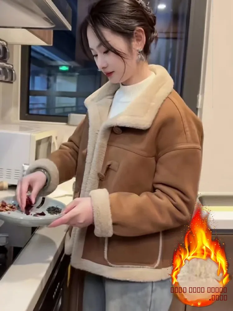 معطف شتوي جديد 2026 فضفاض من Thiened Fce غير رسمي متعدد الاستخدامات للنساء من القطن Jaet ملابس خارجية معطف Sli Commute Sle ort